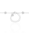 Choker Elos Estrelas Lisas Ródio Branco