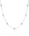 Choker Elos Estrelas Lisas Ródio Branco