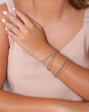 Pulseira Corda Violão Bolinhas 3 mm Ródio Branco