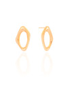 Brinco Orgânico Vazado 2.5 cm Banhado a Ouro 18K