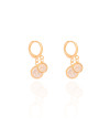 Brinco Argola Click Pontos de Luz Cristal 2.5 cm Banhado a Ouro 18K