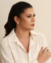 Choker Piastrine 5 mm Ródio Branco