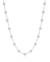 Gargantilha Elos Bolas Lisas 5 mm Ródio Branco - 45 cm