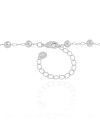 Gargantilha Elos Bolas Lisas 5 mm Ródio Branco - 45 cm