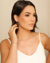 Pulseira Flores Lisas Banhado a Ouro 18K