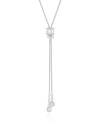 Gargantilha Gravata Baguetes Cristal Ródio Branco