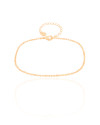 Pulseira Plaquinhas Achatadas 1.5 mm Banhado a Ouro 18K