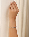 Pulseira Grumet Redondos Lisos Ródio Branco