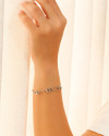 Pulseira Elos Entrelaçados Ródio Branco