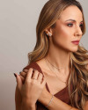 Choker Piastrine 1 mm Banhado a Ouro 18K