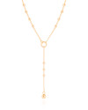 Gargantilha Gravata Bolinhas Banhado a Ouro 18K - 40 cm