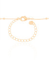 Gargantilha Gravata Bolinhas Banhado a Ouro 18K - 40 cm