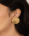 Brinco Redondo Liso 3.7 cm Banhado a Ouro 18K