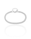 Pulseira Rabo de Rato 4 mm Ródio Branco