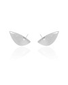 Ear Cuff Folha Lisa 2.4 cm Ródio Branco