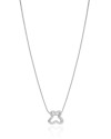 Gargantilha Veneziana Borboleta Vazada Ródio Branco - 45 cm