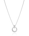 Gargantilha Veneziana Redondo Texturizado Ródio Branco - 45 cm