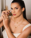 Choker Elos Bolas Lisas Banhado a Ouro 18K