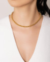 Choker Bolas Lisas 6 mm Banhado a Ouro 18K - 35 cm