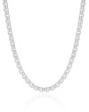 Choker Elos Quadrados 5 mm Ródio Branco