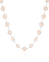 Choker Pérolas Achatadas 8 mm Ródio Branco