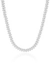 Choker Escamas 6 mm Ródio Branco