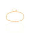 Pulseira Infantil Cordão Baiano 3 mm Banhado a Ouro 18K