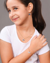 Gargantilha Infantil Elos Stitch 1.0 cm Banhado a Ouro 18K - 45 cm