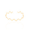 Bracelete Fio Zig Zag 2 mm Banhado a Ouro 18K