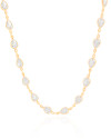 Choker Gotas Cristais 5 mm Banhado a Ouro 18K