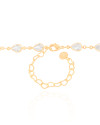 Choker Gotas Cristais 5 mm Banhado a Ouro 18K