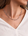 Choker Gotas Cristais 5 mm Ródio Branco