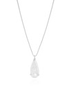 Gargantilha Longa Gota Cristal 2.6 cm Ródio Branco - 60 cm