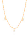 Gargantilha Gomos Gotas Cristal Banhado a Ouro 18K - 40 cm