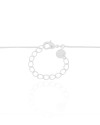 Gargantilha Oval Orgânico Ponto de Luz Cristal Ródio Branco - 45 cm