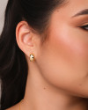 Brinco Argola Click Lisa 1.3 cm Banhado a Ouro 18K