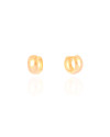 Brinco Argola Click Lisa 1.3 cm Banhado a Ouro 18K