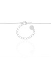 Gargantilha Veneziana Cruz Baguetes Cristal Ródio Branco - 45 cm