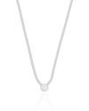 Choker Veneziana Dupla Ponto de Luz Cristal 7 mm Ródio Branco