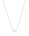 Gargantilha Elos Pingente Gotas Cristal Ródio Branco - 40 cm
