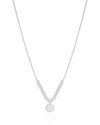 Gargantilha Veneziana Canutilhos Ponto de Luz Cristal Ródio Branco - 40 cm