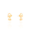 Ear Cuff Corações Lisos Banhado a Ouro 18K