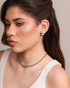 Ear Cuff Corações Lisos Ródio Branco