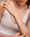 Pulseira Gomos 3 mm Ródio Branco