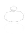 Pulseira Gomos 3 mm Ródio Branco