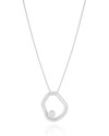 Gargantilha Veneziana Orgânico Vazado Ponto de Luz Cristal Ródio Branco - 45 cm