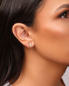 Brinco Abacaxi Pontos de Luz Cristal Banhado a Ouro 18K