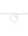 Gargantilha Elos Ovais Coração Madrepérola Ródio Branco - 40 cm