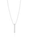 Gargantilha Masculina Palito Liso 2.5 cm Ródio Branco - 70 cm