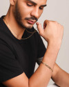 Gargantilha Masculina Grumet 3 mm Banhado a Ouro 18K - 60 cm